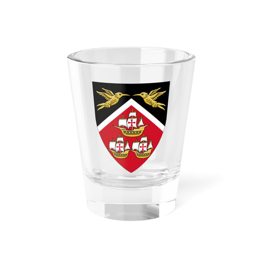 Insigne Trinitatis et Tobaci (Trinidad and Tobago) (Coat of Arms) Shot Glass 1.5oz