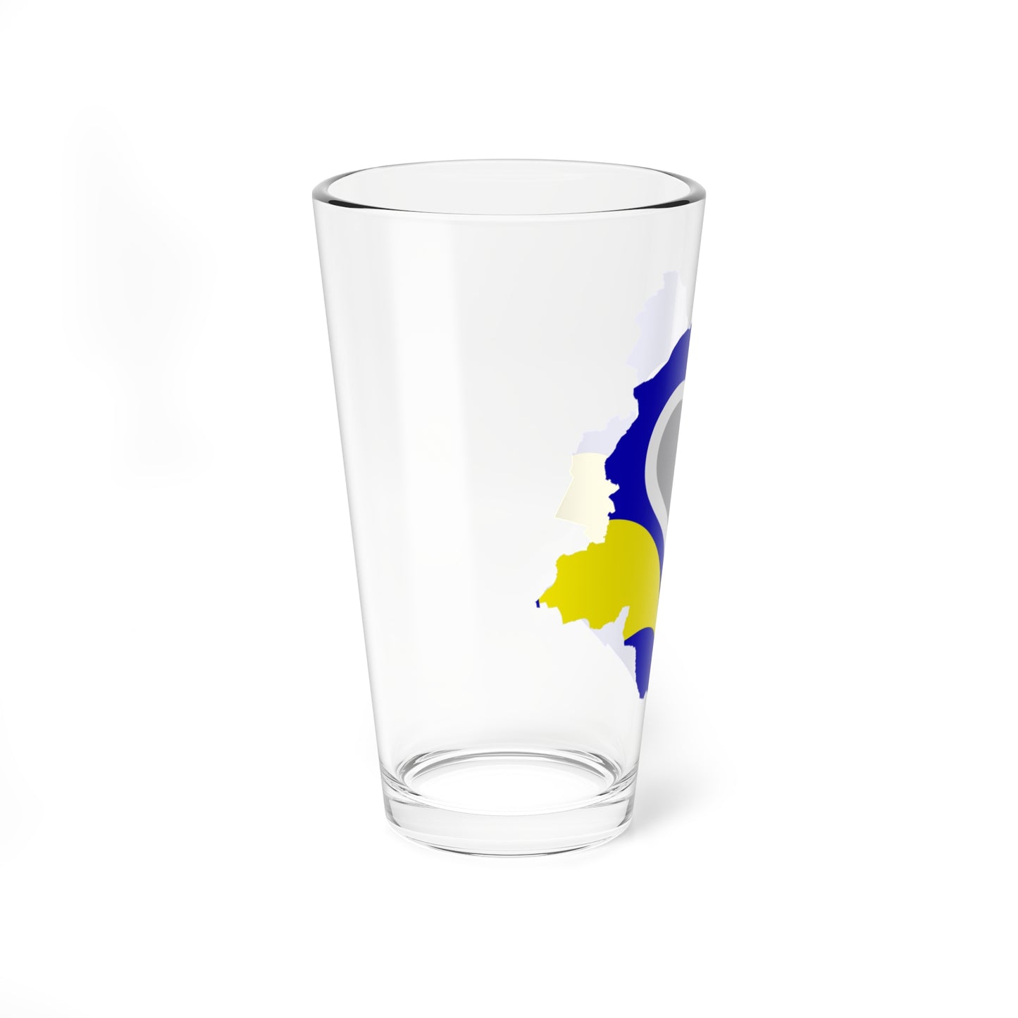 Flag map of Brussels 2 (Belgium) Pint Glass 16oz