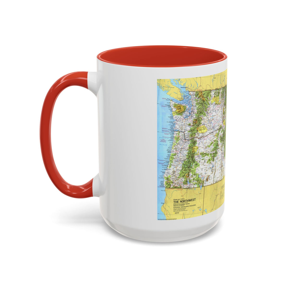 USA - Northwest 1 (1973) (Map) Accent Coffee Mug