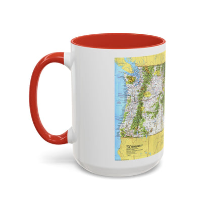 USA - Northwest 1 (1973) (Map) Accent Coffee Mug