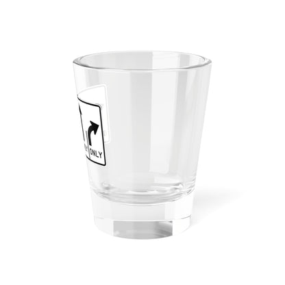 MUTCD-MI R3-8aj (Michigan) (Road Sign) Shot Glass 1.5oz