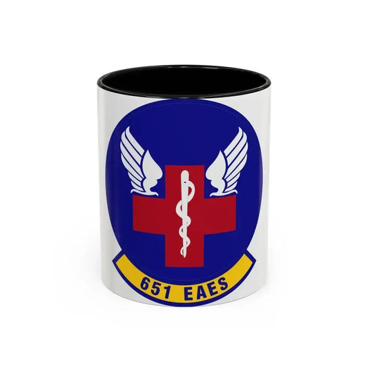 651st Expeditionary Aeromedical Evacuation Squadron (U.S. Air Force) Accent Coffee Mug 11oz Black - Go Mug Yourself