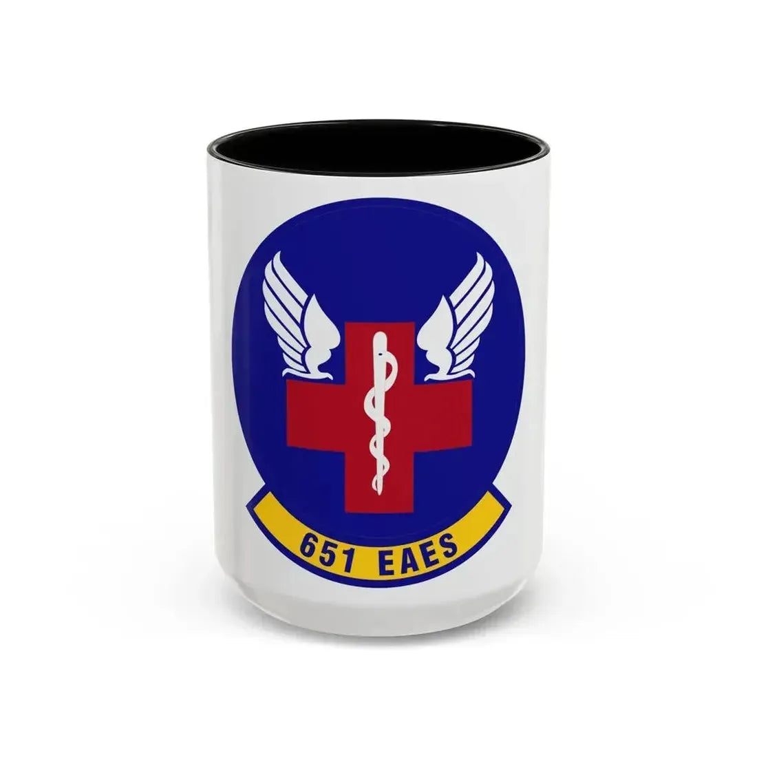 651st Expeditionary Aeromedical Evacuation Squadron (U.S. Air Force) Accent Coffee Mug 15oz Black - Go Mug Yourself