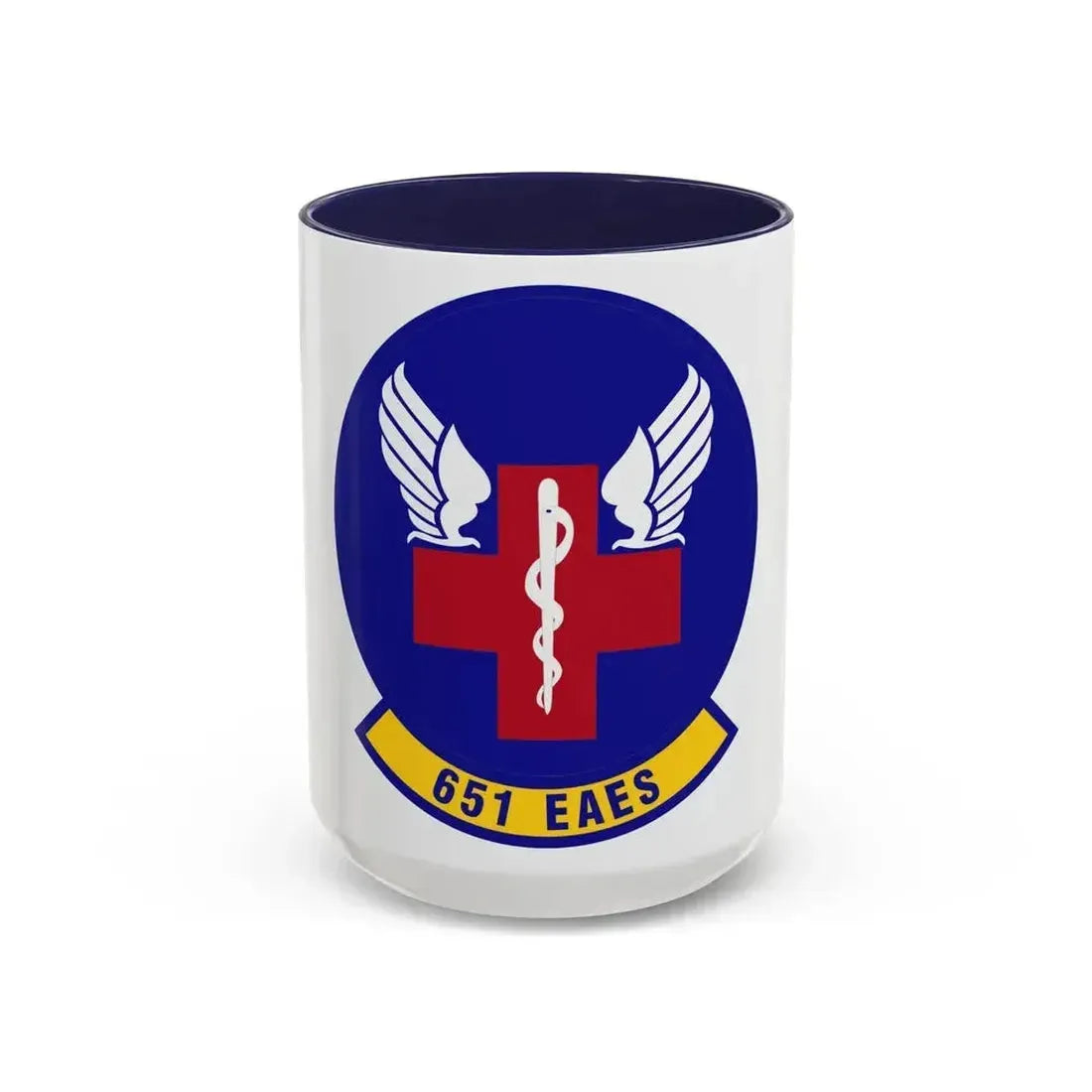 651st Expeditionary Aeromedical Evacuation Squadron (U.S. Air Force) Accent Coffee Mug 15oz Navy - Go Mug Yourself