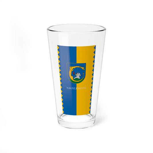 Flag of Nagylengyel variant (Hungary) Pint Glass 16oz
