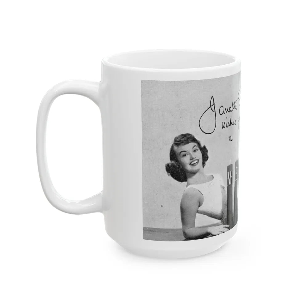 Janette Scott #47 (Vintage Female Icon) White Coffee Mug-Go Mug Yourself