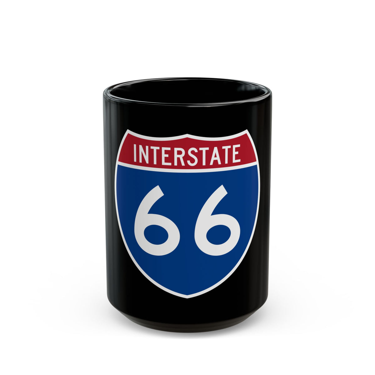 Interstate 66 (U.S. Highways) Black Coffee Mug