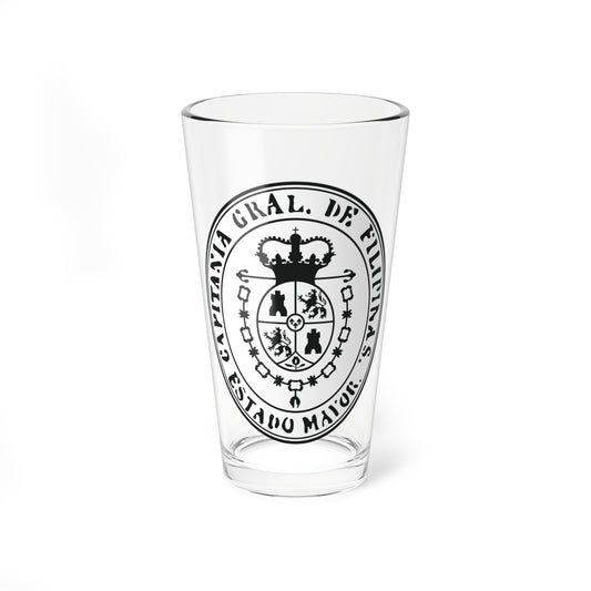 Seal of the Captaincy General of the Philippines (Costa Rica) (Coat of Arms) Pint Glass 16oz