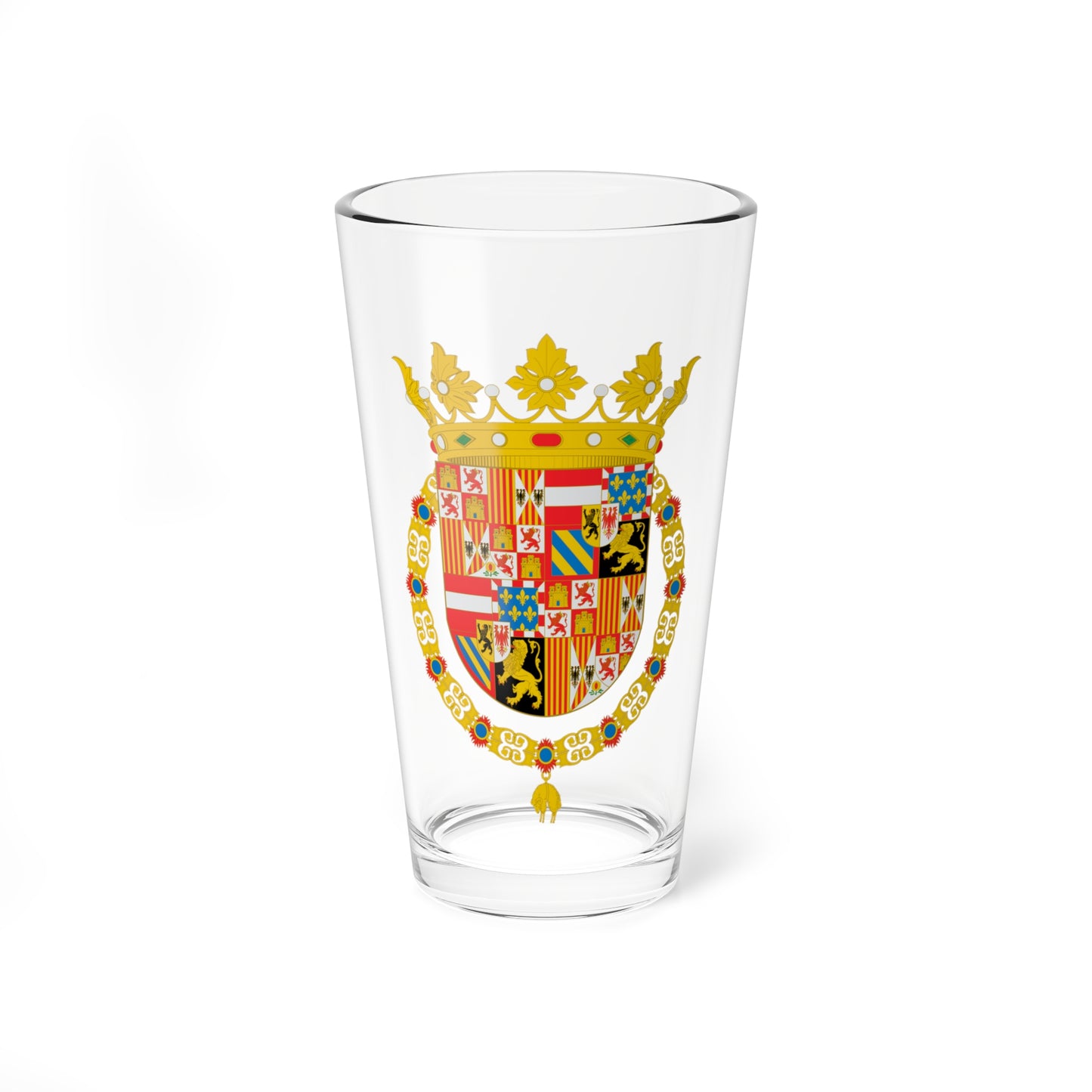 Escudo de Felipe I (Spain) (Coat of Arms) Pint Glass 16oz