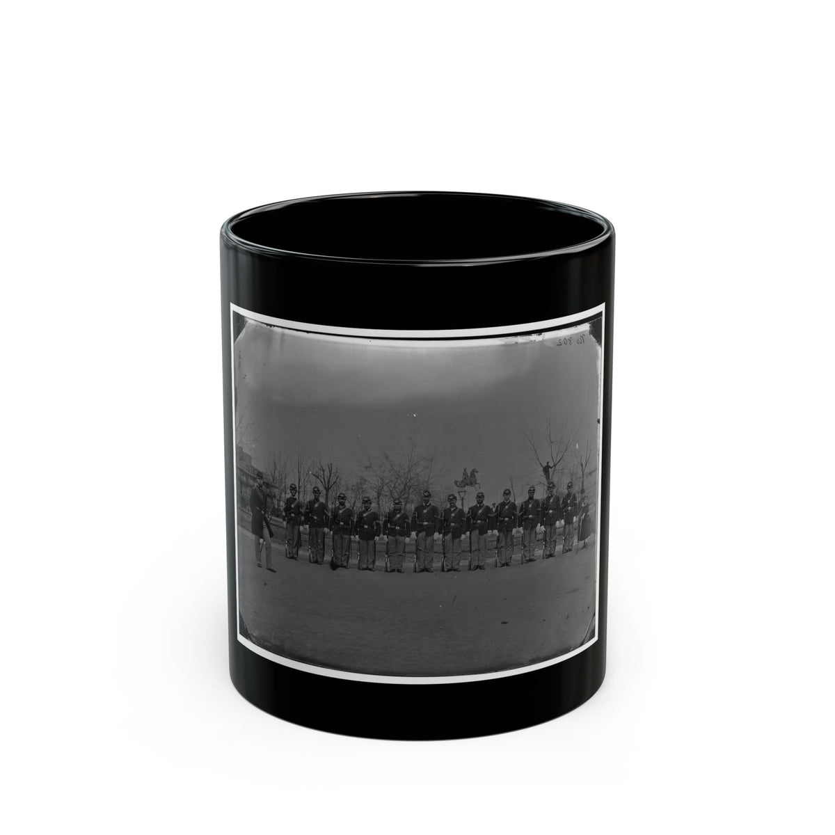 Washington, D.C. Noncommissioned Officers Of Company H, 10th Veteran Reserve Corps, At Washington Circle (U.S. Civil War) Black Coffee Mug