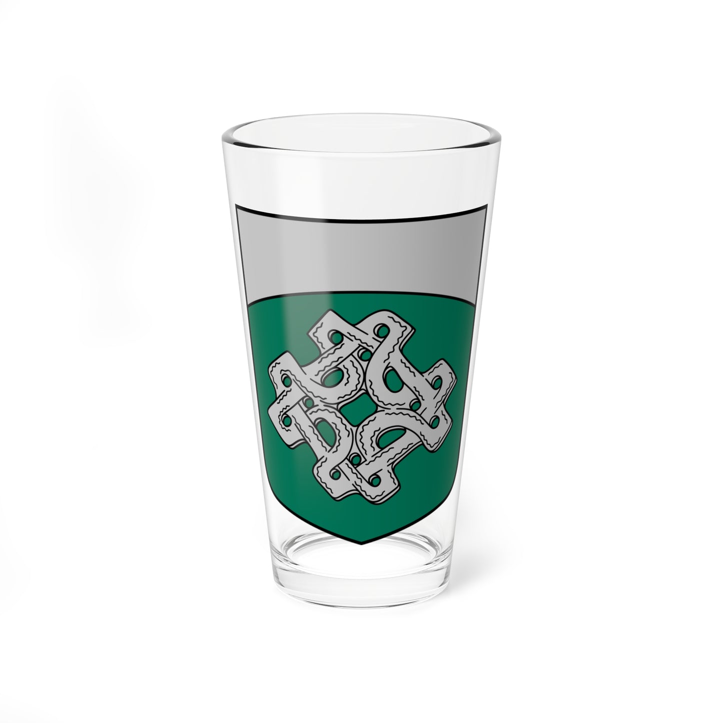 Daugmales pagasta ģerbonis (Latvia) (Coat of Arms) Pint Glass 16oz