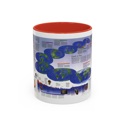 World Map - Physical Earth 2 (1998) (Map) Accent Coffee Mug