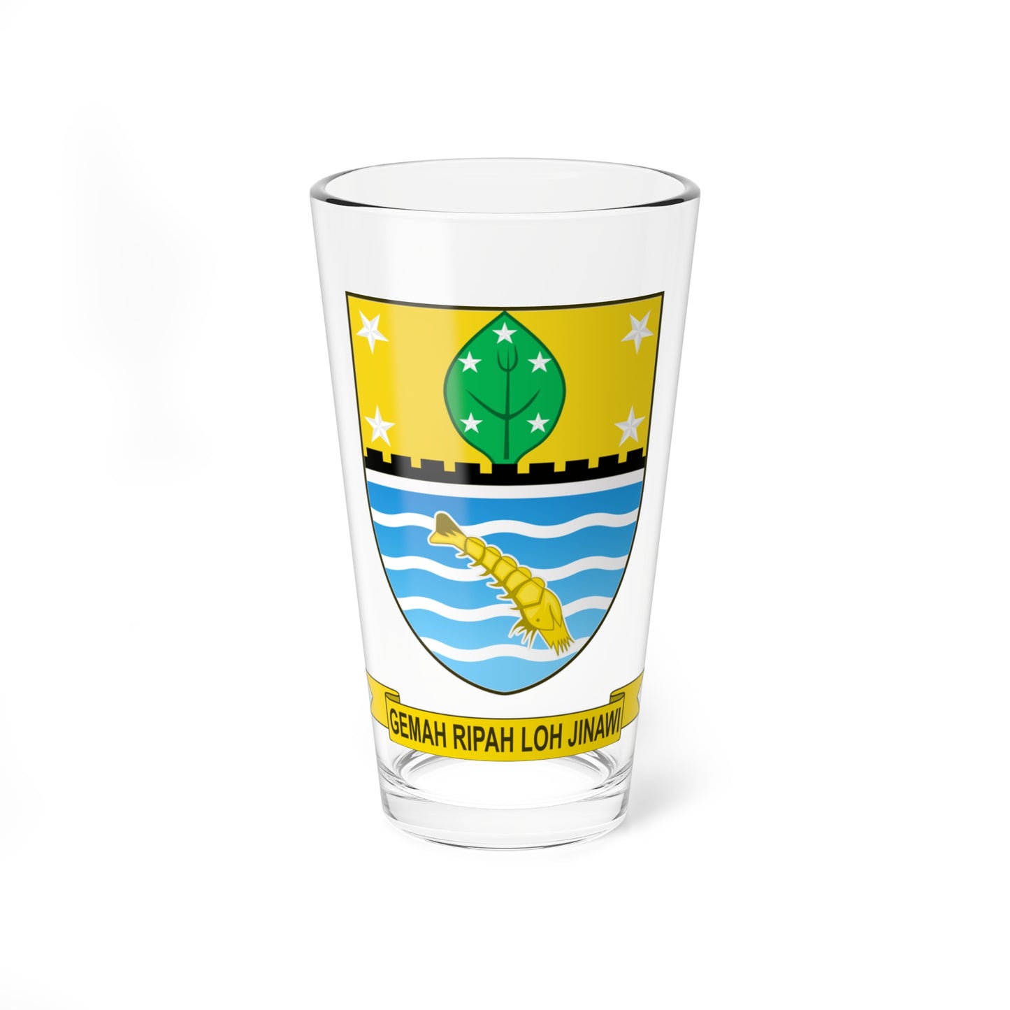 Seal of the City of Cirebon (Indonesia) (Coat of Arms) Pint Glass 16oz
