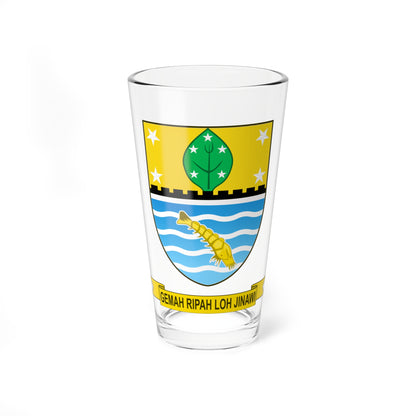 Seal of the City of Cirebon (Indonesia) (Coat of Arms) Pint Glass 16oz