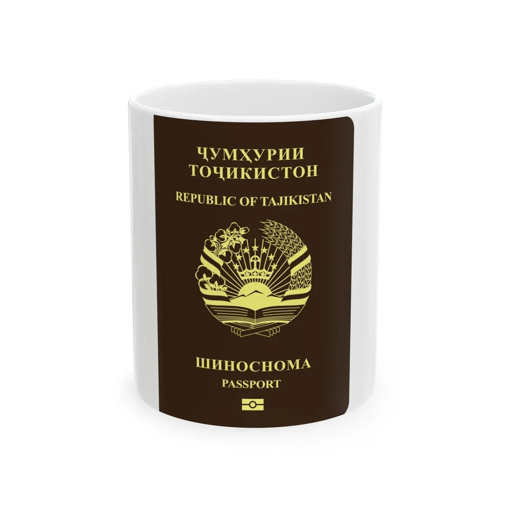 Tajikistan Passport - White Coffee Mug-11oz-Go Mug Yourself