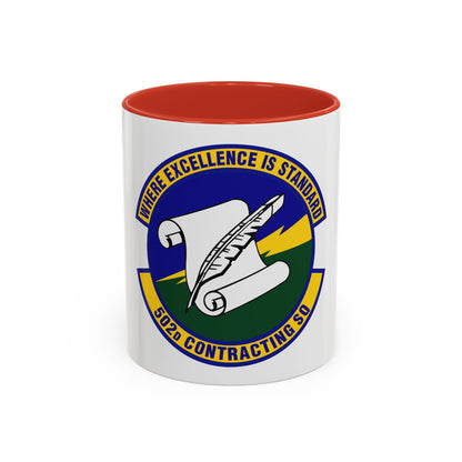 502d Contracting Squadron (U.S. Air Force) Accent Coffee Mug