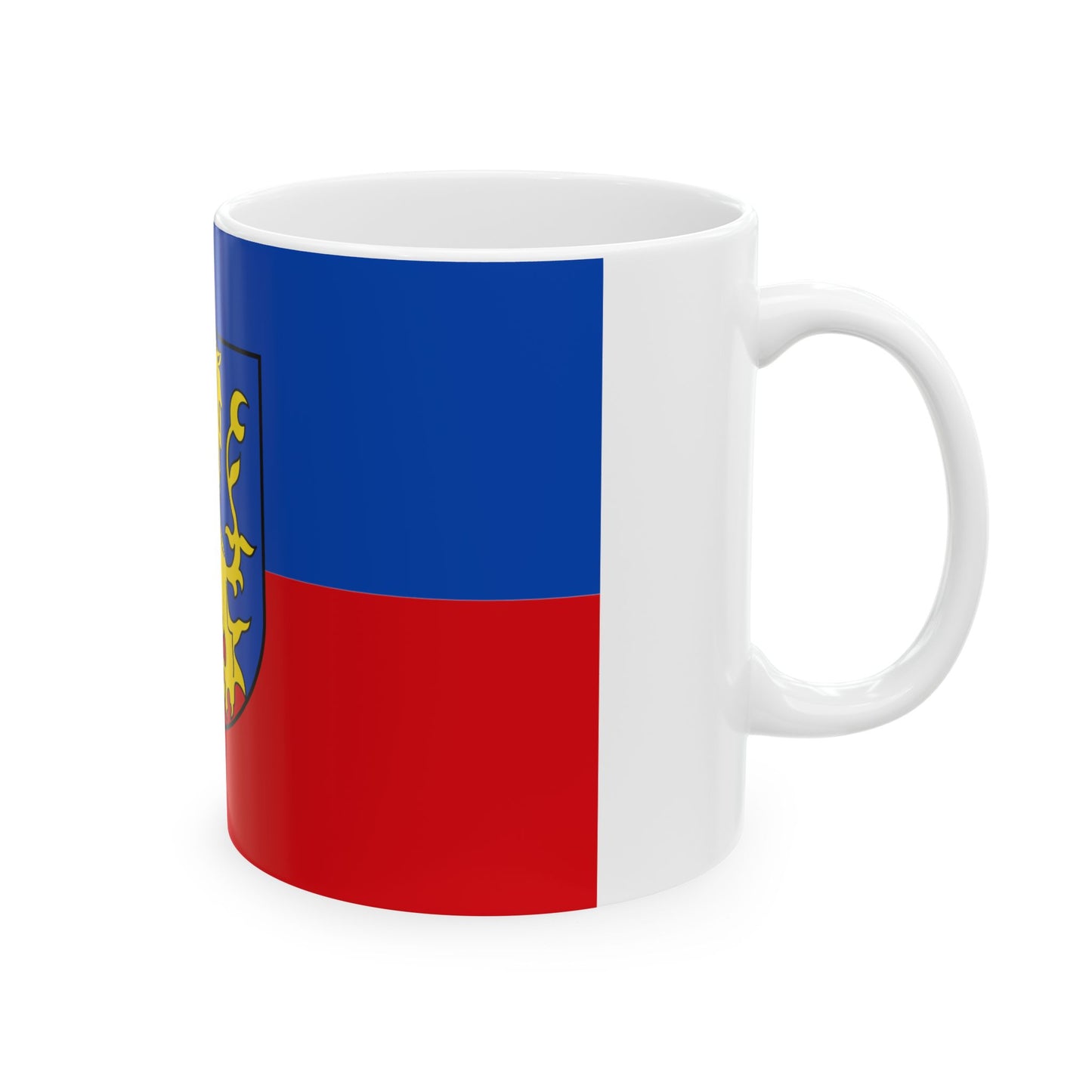 Flag of Rhein Lahn Kreis Germany - White Coffee Mug-Go Mug Yourself