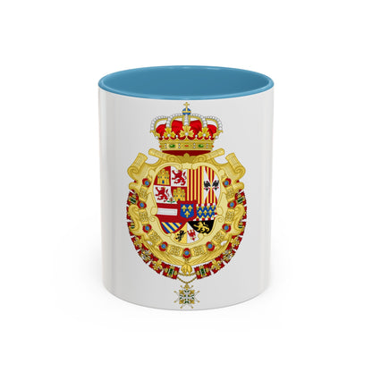 Royal Greater Coat of Arms of Spain (1700-1761) - Accent Coffee Mug
