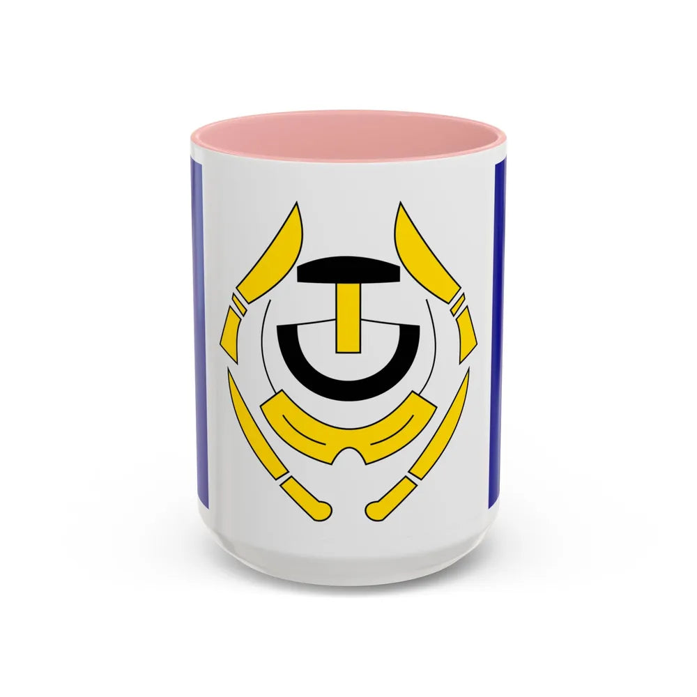 Flag of Arviat Canada - Accent Coffee Mug-15oz-Pink-Go Mug Yourself