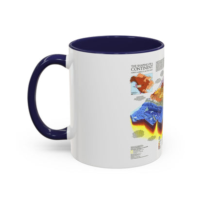 North America - The Shaping of a Continent (1985) (Map) Accent Coffee Mug