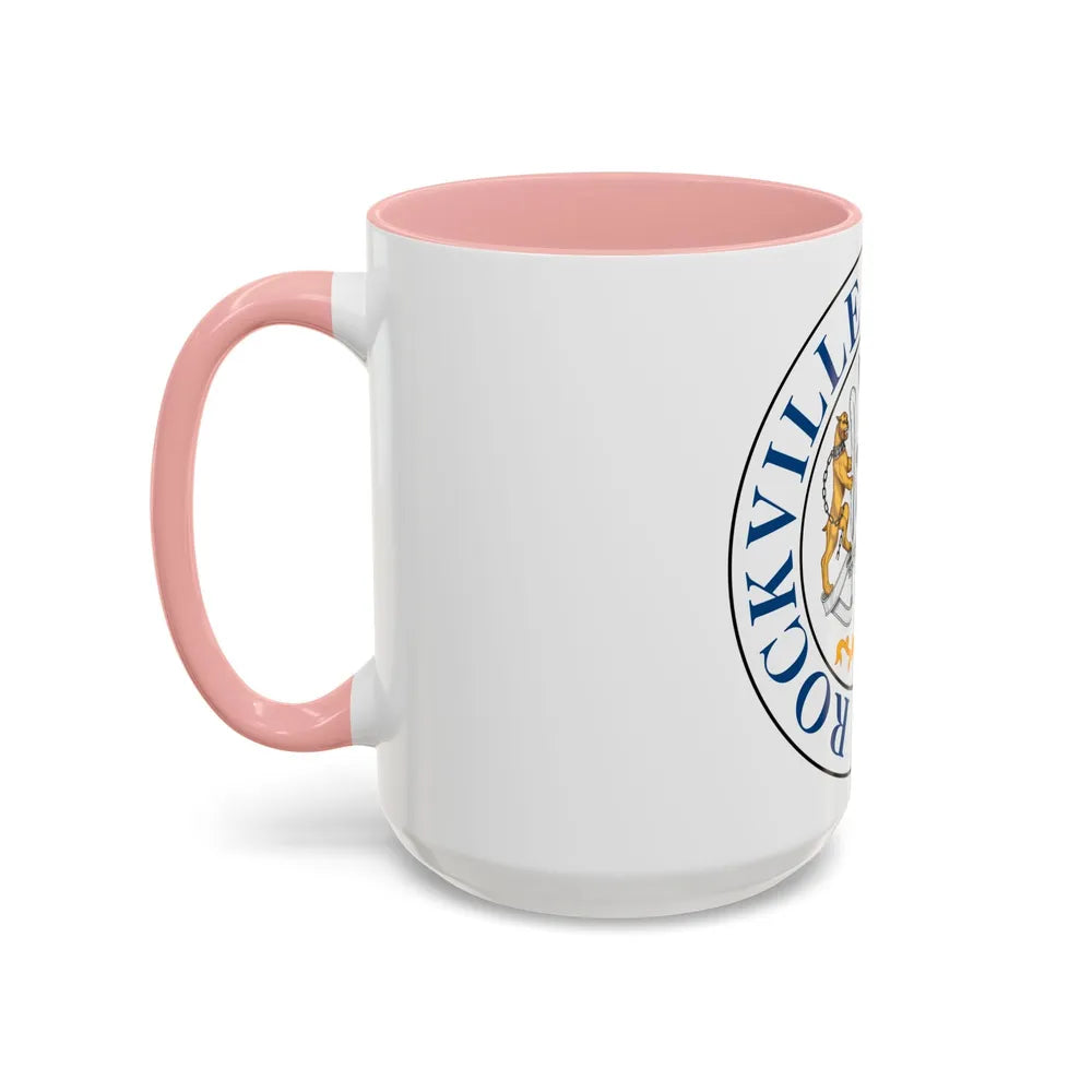 Seal of Rockville Maryland - Accent Coffee Mug-Go Mug Yourself