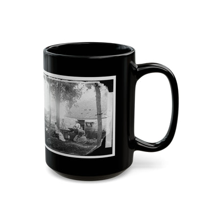 Cedar Mountain, Va. Family Group Before The House In Which Gen. Charles S. Winder (C.S.A.) Died (U.S. Civil War) Black Coffee Mug