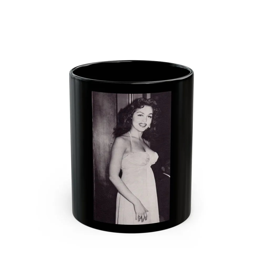 Julie Newmar #279 (Vintage Female Icon) Black Coffee Mug-11oz-Go Mug Yourself