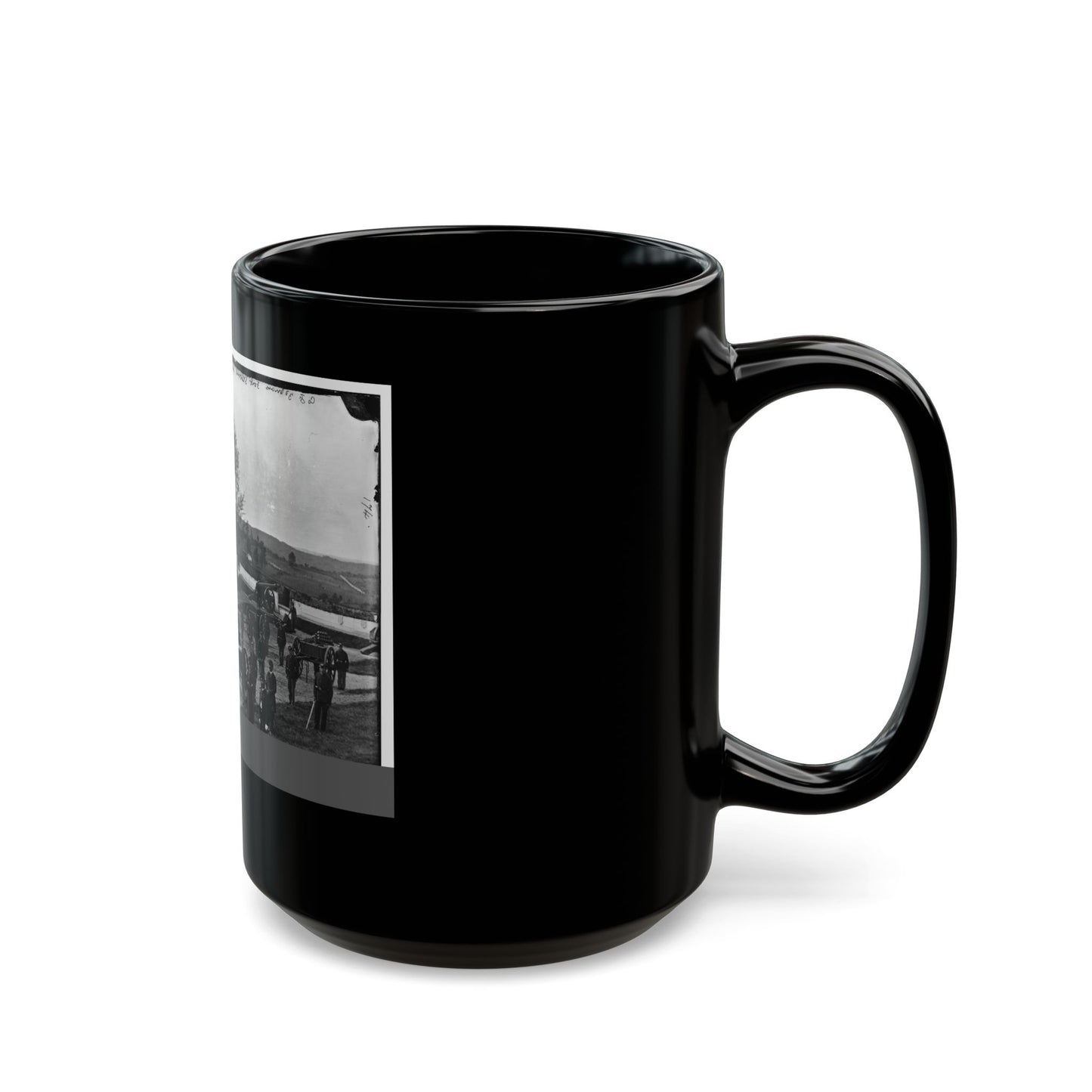 District Of Columbia. Officers And Men Of Company F, 3d Massachusetts Heavy Artillery, In Fort Stevens (U.S. Civil War) Black Coffee Mug