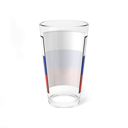 Flag of Russia bordered (Russia) Pint Glass 16oz