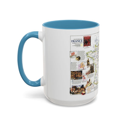 France- - Historical Evolution of a Nation (1989) (Map) Accent Coffee Mug