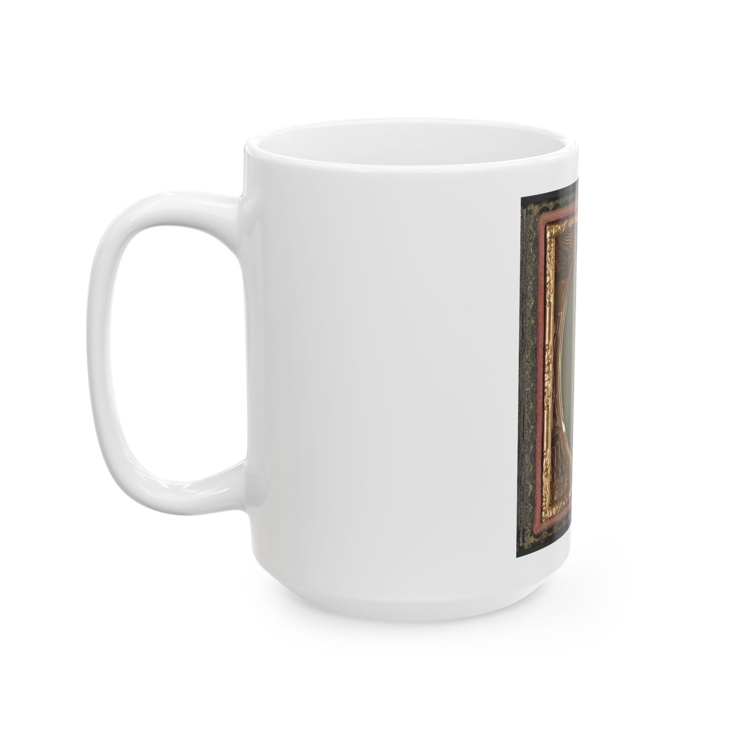 William W. Smith Of Company G And Company K, 4th Massachusetts Infantry Regiment In Uniform And Tricorn Hat (U.S. Civil War) White Coffee Mug