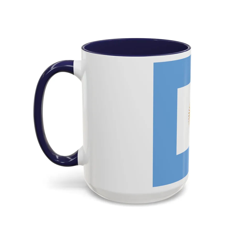 Naval Jack of Argentina - Accent Coffee Mug-Go Mug Yourself