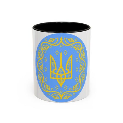 Coat of arms of Ukrainian People's Republic 2 - Accent Coffee Mug