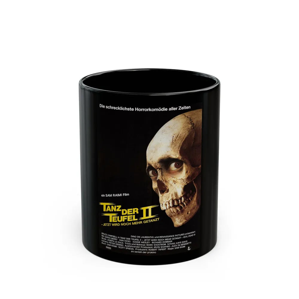 EVIL DEAD 2 (GERMAN) 1987 Movie Poster - Black Coffee Mug-11oz-Go Mug Yourself