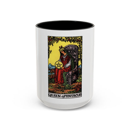 The Queen of Pentacles (Tarot Card) Accent Coffee Mug