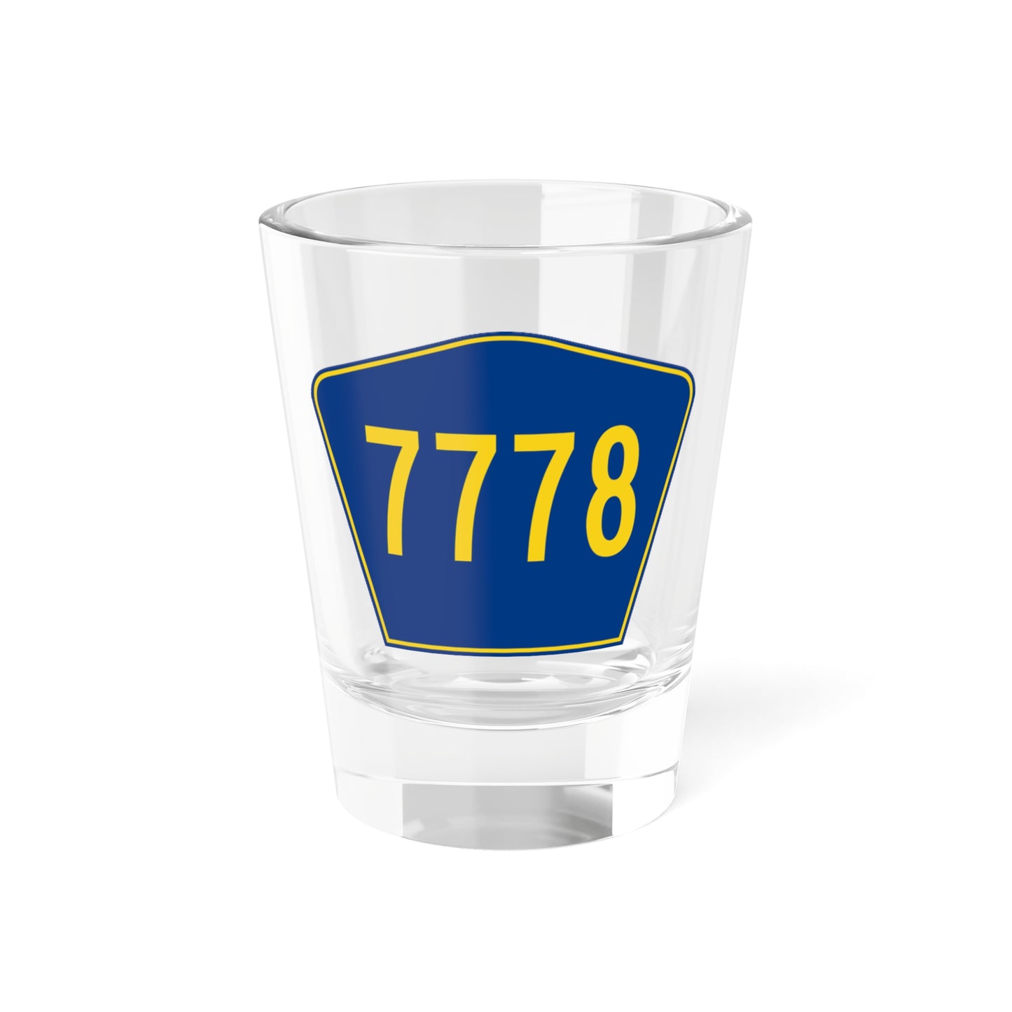 PR secondary 7778 (Puerto Rico) (Road Sign) Shot Glass 1.5oz