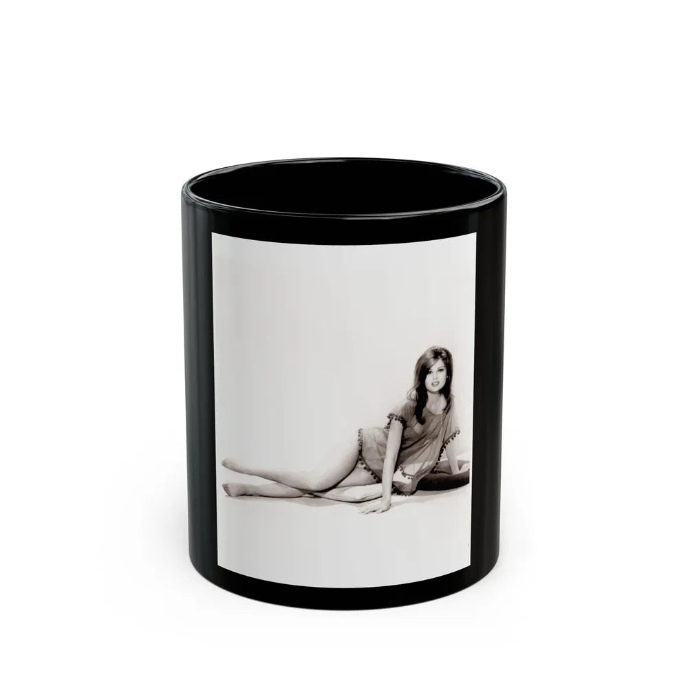 Pamela Tiffin #202 - 8x10 B&W Full Body Photo from 1964 (Vintage Female Icon) Black Coffee Mug-11oz-Go Mug Yourself