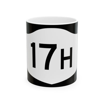 NY-17H (New York) (Road Sign) White Coffee Mug