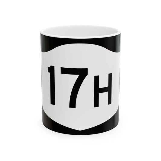 NY-17H (New York) (Road Sign) White Coffee Mug