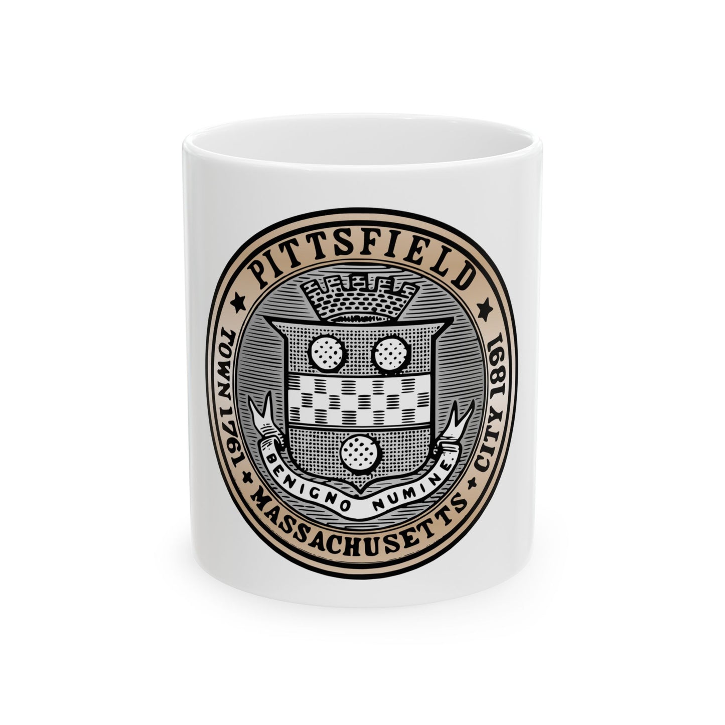 Seal of Pittsfield Massachusetts - White Coffee Mug