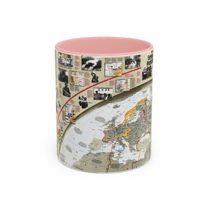 World War II- Europe and North Africa (1991) (Map) Accent Coffee Mug