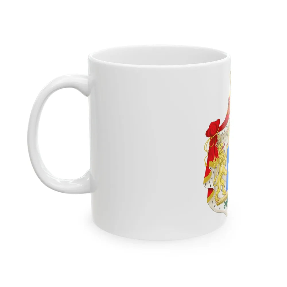 Coat of arms of Greece (Wittelsbach) - White Coffee Mug-Go Mug Yourself