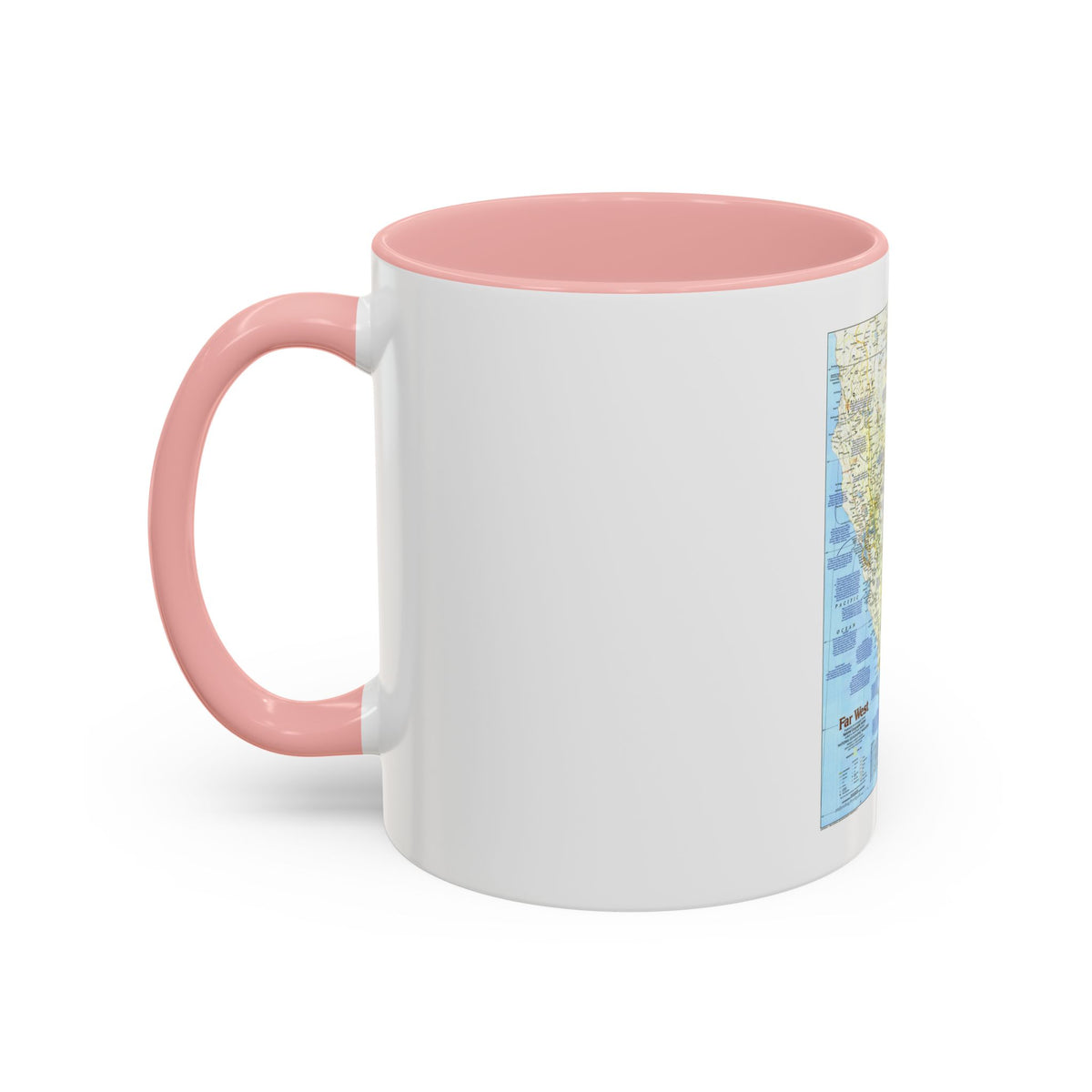 USA - Far West 1 (1984) (Map) Accent Coffee Mug