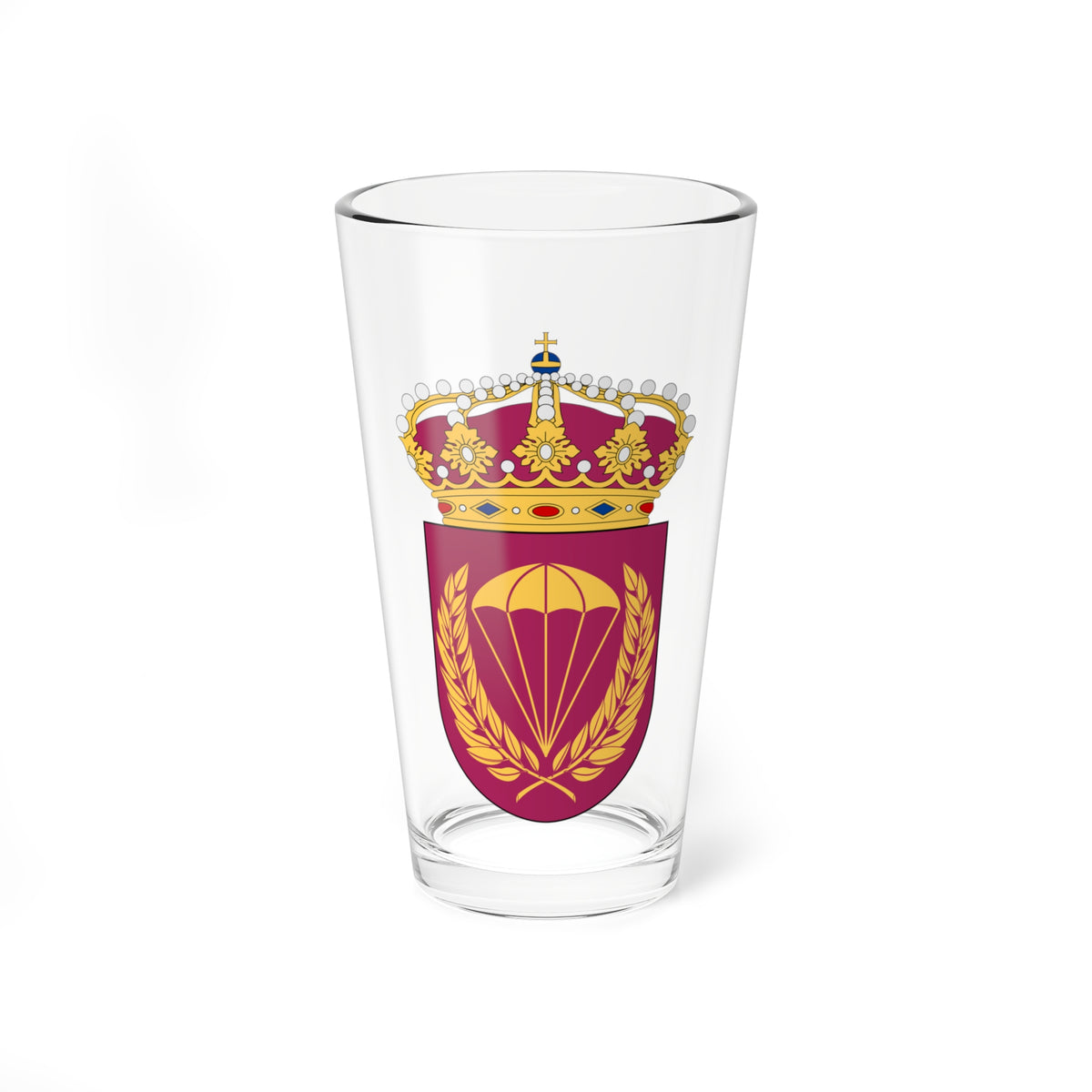 Fallskärmsjägarskolan vapen (Sweden) (Coat of Arms) Pint Glass 16oz