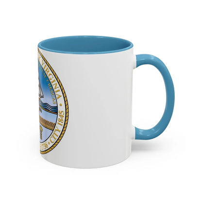 Seal of Norfolk Virginia - Accent Coffee Mug-Go Mug Yourself