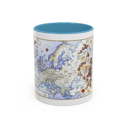 Europe - History The Major Turning Points (1983) (Map) Accent Coffee Mug