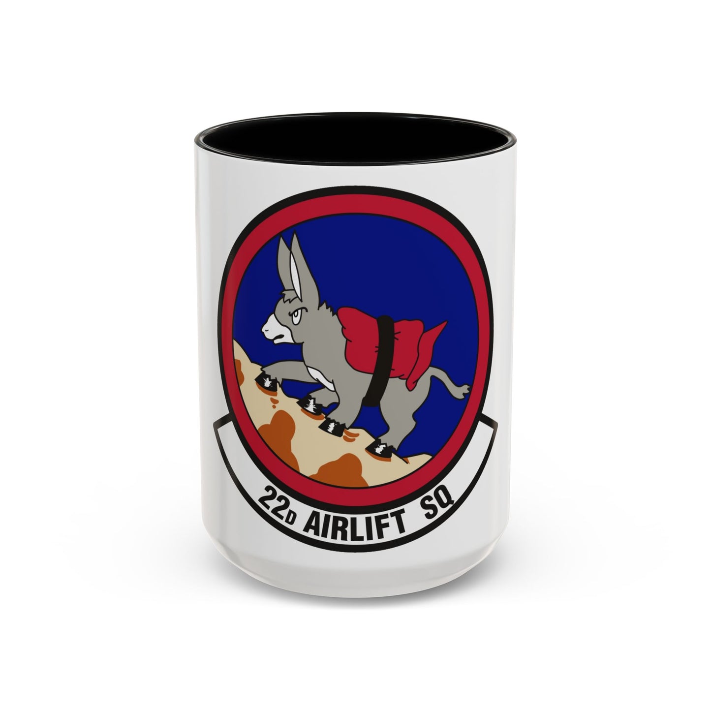 22d Airlift Squadron (U.S. Air Force) Accent Coffee Mug