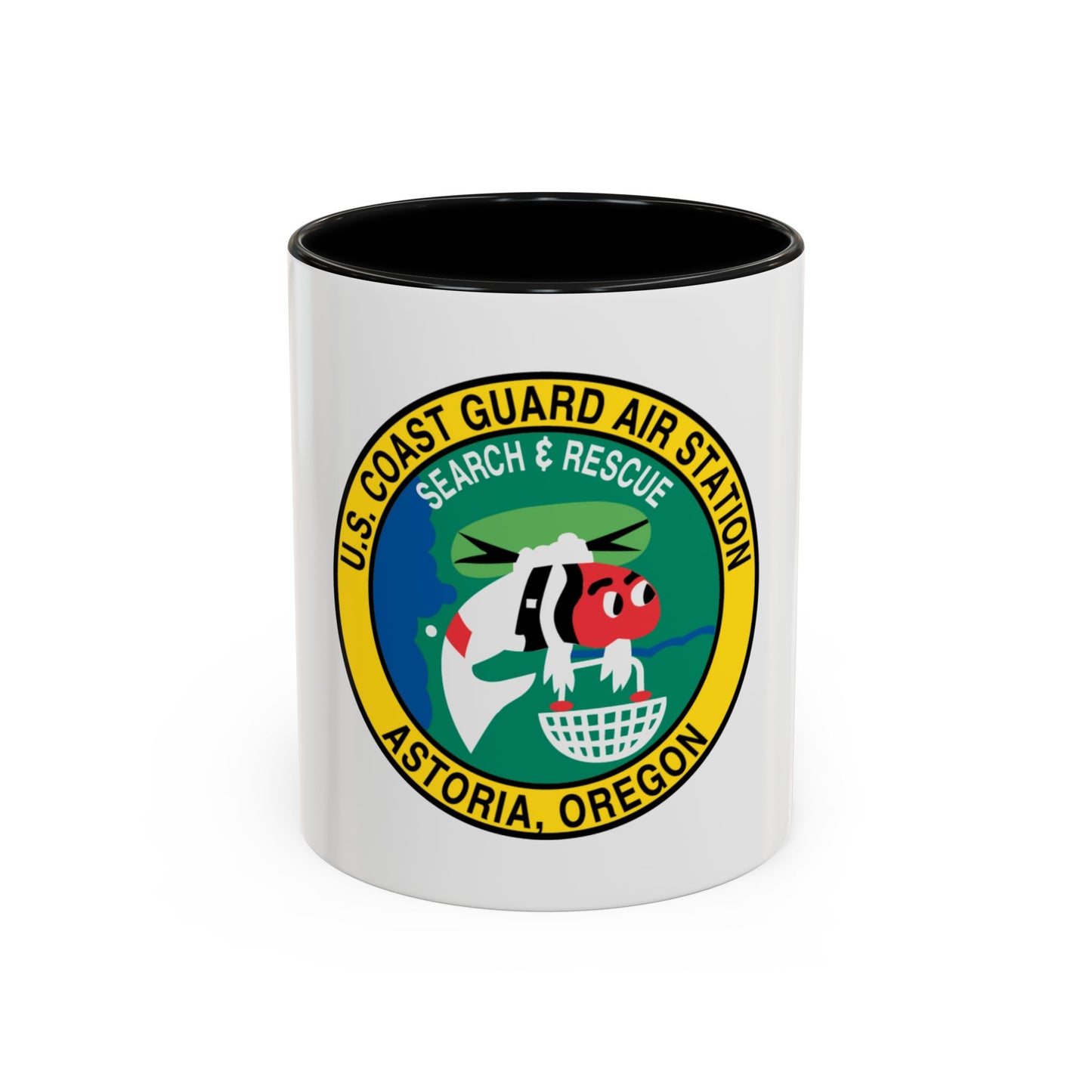 USCG Air Station Astoria (U.S. Coast Guard) Accent Coffee Mug