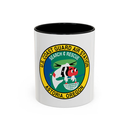 USCG Air Station Astoria (U.S. Coast Guard) Accent Coffee Mug