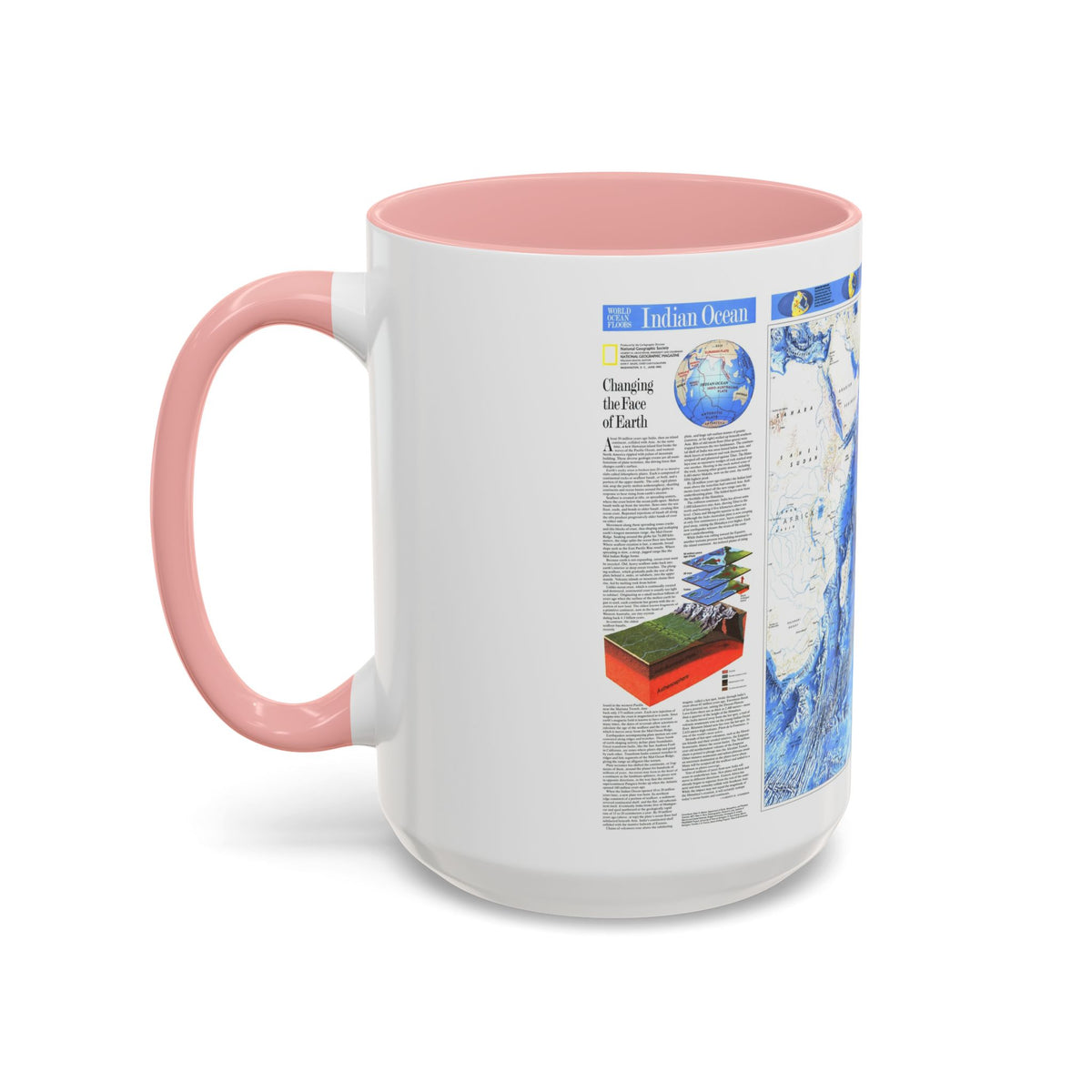 Indian Ocean (1992) (Map) Accent Coffee Mug